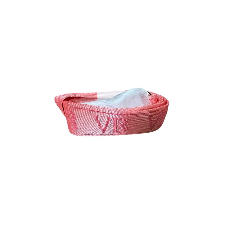 Vera Bradley Pink Logo Web Belt Woven VB Adjustable Women’s NWT